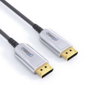 FiberX FX-I260-010 „DisplayPort“ kabelis 10 m Juoda, Sidabras - Image 1