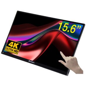 Verbatim 32238 kompiuterio monitorius 39,6 cm (15.6") 3840 x 2160 pikseliai 4K Ultra HD LCD Lietimui jautrus ekranas Juoda - Image 1