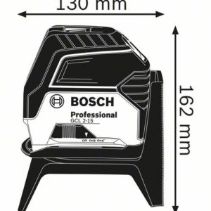 Bosch GCL 2-15 Vienodo lygmens / taško gulsčiukas 15 m 650 nm (<1 mW) - Image 3