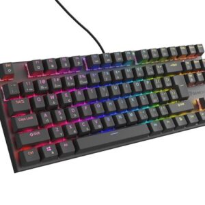 KLAWIATURA DLA GRACZY GENESIS THOR 303 TKL CZ/SK PODŚWIETLENIE RGB MECHANICZNA SILENT SWITCH CZARNA