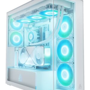 ARCTIC Xtender VG White (Clear Glass) „Midi Tower“ Balta - Image 1