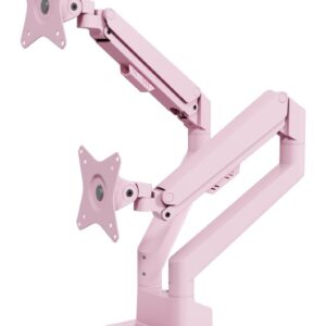 Arozzi AZ-ALZARE-NEO-DUO-PNK monitoriaus laikiklis arba stovas 81,3 cm (32") Stalas Rožinė - Image 2
