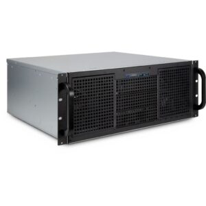 Inter-Tech 4U 40240 Stovas Juoda, Pilka - Image 1
