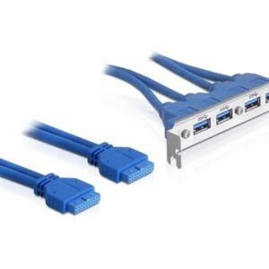 DeLOCK 2 x USB 3.0 19-pin - 4 x USB 3.0-A - Image 1