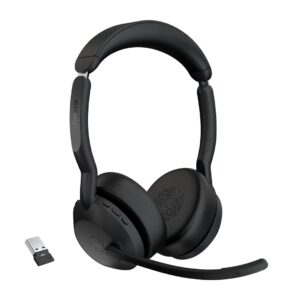 Jabra Evolve2 55 Laisvų rankų įranga Bevielis Su lankeliu Biuras / skambučių centras C tipo USB Bluetooth Įkrovimo stovas Juoda - Image 3