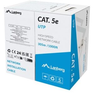 Lanberg LCU5-15CC-0305-S tinklo kabelis Pilka 305 m Cat.5/Cat.5e U/UTP (UTP)