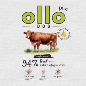 OLLO Plus Collagen Mono Beef - drėgnas ėdalas šunims - 800g - Image 3