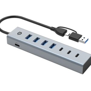 Conceptronic HUBBIES20GP sąsajos šakotuvas USB 3.2 Gen 1 (3.1 Gen 1) Type-C 5000 Mbit/ai Pilka - Image 3