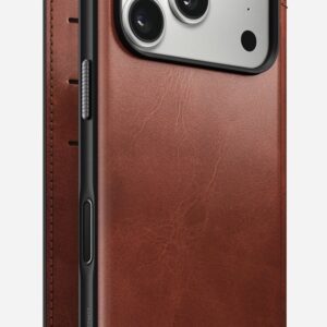 Nomad Modern Leather Folio mobiliojo telefono dėklas 16 cm (6.3") „Folio“ Ruda - Image 1