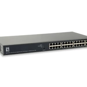 LevelOne GEP-2651 tinklo komutatorius Valdomas L3 Gigabit Ethernet (10/100/1000) Maitinimas per Eternetą (PoE) Juoda - Image 1