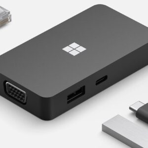 Microsoft 1E4-00002 knyginių kompiuterių dokas / jungčių replikatorius Juoda - Image 2