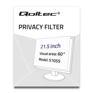 Qoltec 51055 ekrano privatumo filtras 54,6 cm (21.5") Monitorius Berėmio ekrano privatumo filtras - Image 2