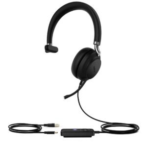 Yealink UH38 Mono Teams Laisvų rankų įranga Vielinis ir Bevielis Su lankeliu Biuras / skambučių centras Bluetooth Juoda
