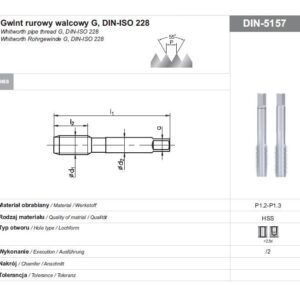 GWINTOWNIK G  1/2" NGRA/2 DIN-5157 HSS