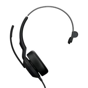 Jabra Evolve2 50 Laisvų rankų įranga Vielinis Su lankeliu Biuras / skambučių centras USB Type-C / USB Type-A Bluetooth Juoda