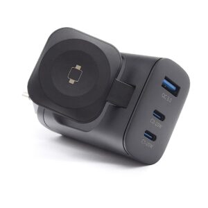 RealPower 450476 mobiliojo įrenginio kroviklis Išorinė baterija, Išmanusis laikrodis, Planšetinis kompiuteris Juoda AC Belaidis įkrovimas Spartusis įkrovimas Vidaus - Image 1