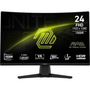 MSI MAG 242C kompiuterio monitorius 59,9 cm (23.6") 1920 x 1080 pikseliai „Full HD“ LCD Juoda