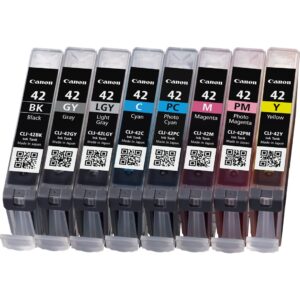 Canon 6384B010 rašalo kasetė 8 vnt Originalus Standartinė išeiga Juoda, Žydras, Pilka, Šviesiai Žalia, Rausvai raudona, Foto žydra, Foto magenta, Geltona - Image 1