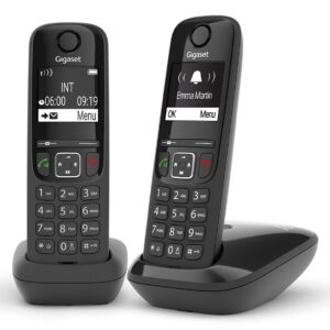 Gigaset AS690 Duo Analoginio ryšio / DECT telefonas Skambintojo ID Juoda - Image 1