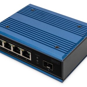 Digitus DN-651130 tinklo komutatorius Ne-valdomas Fast Ethernet (10/100) Juoda, Mėlyna - Image 1