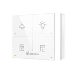 GRENTON TOUCH PANEL/ 4 TOUCH FIELDS/ TF-BUS/ WHITE GLASS FRONT - Image 1