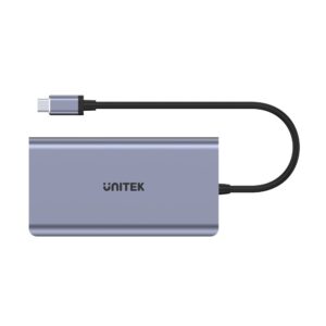 UNITEK uHUB O8+ Vielinis USB 3.2 Gen 1 (3.1 Gen 1) Type-C Pilka - Image 3