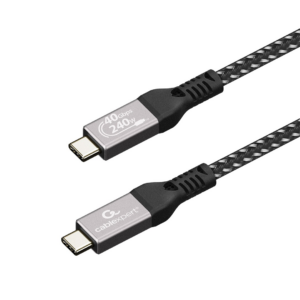 Gembird CCBP-USB4-CMCM240-0.3M aukščiausios kokybės USB4 C tipo įkrovimo ir duomenų kabelis, 40 Gbps, 240 W, 0.3m - Image 2