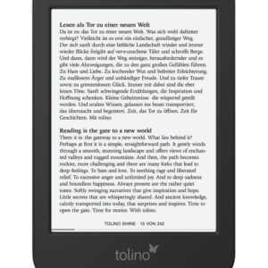 Tolino shine 5 elektroninių knygų skaityklė Lietimui jautrus ekranas 16 GB „Wi-Fi“ Juoda