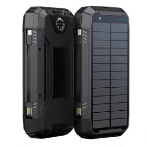 PowerNeed S20000Q mobiliojo įrenginio kroviklis Universalus Juoda Lightning, Saulinis, USB Belaidis įkrovimas Spartusis įkrovimas Lauke
