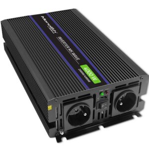 Qoltec 51928 Monolitinis įtampos keitiklis 4000 MS Wave | nuo 12V iki 230V | 2000/4000 | USB - Image 2