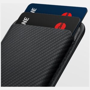 Magnetic wallet PITAKA Woven Wallet MagSafe for phone juodos spalvos pilkos spalvos - Image 10