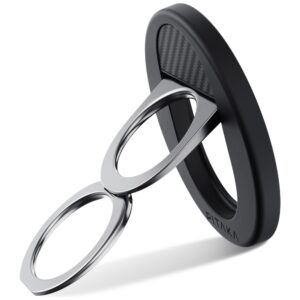 Magnetic holder PITAKA MagEZ Grip 3 MagSafe for phone juodos spalvos pilkos spalvos - Image 4