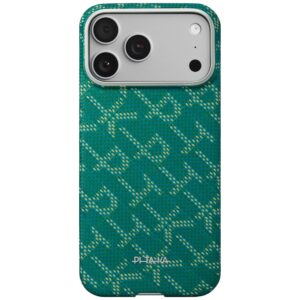 Dėklas PITAKA Ultra-Slim Monogram MagSafe Apple iPhone 17 Pro gold green - Image 3