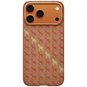Dėklas PITAKA Happiness Rides Edge Dėklas MagSafe Apple iPhone 17 Pro amber
