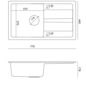 Plautuvė su maišytuvu Quadron GO MAX, TQ7744GMBEZ, smėlio - Image 2