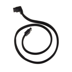 SilverStone SATA III Kabel 50cm gewinkelt / gerade - sleeved black - Image 2