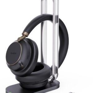 Yealink BH76 Plus + Charging Stand Teams USB-C/A Laisvų rankų įranga Bevielis Su lankeliu Skambučiai / muzika USB Type-C / USB Type-A Bluetooth Įkrovimo stovas Juoda