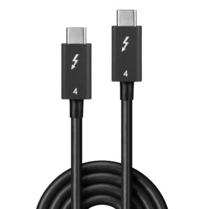 Lindy 31120 „Thunderbolt“ kabelis 1 m 40 Gbit/s Juoda - Image 2