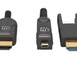 Manhattan 355513 HDMI kabelis 20 m HDMI A tipo (standartinis) HDMI D tipo (Mikro) Juoda - Image 1
