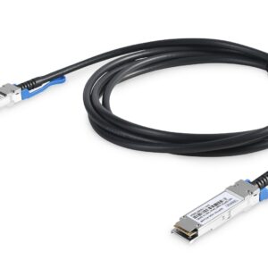 Digitus DN-81601 „InfiniBand“ arba pluoštinis optinis kabelis 1 m QSFP28 DAC Juoda, Sidabras - Image 1