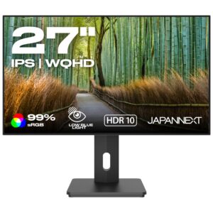 JAPANNEXT JN-27IPS4FLWQHDR-HSP kompiuterio monitorius 68,6 cm (27") 2560 x 1440 pikseliai Wide Quad HD LCD Juoda - Image 1