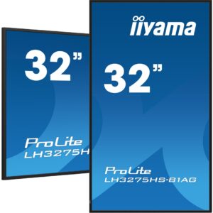 iiyama LH3275HS-B1AG ženklų ekranas Skaitmeninis informacinis plokščias ekranas 80 cm (31.5") LCD „Wi-Fi“ 500 cd/m² „Full HD“ Juoda Integruotas procesorius Android 11 24/7