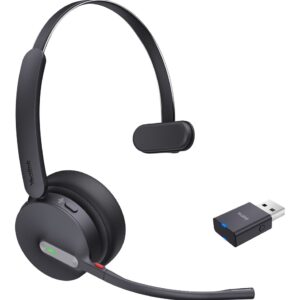 Yealink WH64 Hybrid Mono UC Laisvų rankų įranga Bevielis Su lankeliu Biuras / skambučių centras Mikro USB Bluetooth Juoda