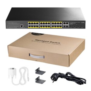 Cudy GS2028PS4 Valdomas L2 Gigabit Ethernet (10/100/1000) Maitinimas per Eternetą (PoE) 1U Juoda - Image 3