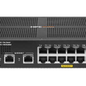 HPE Aruba Networking CX 6100 12G Class4 PoE 2G/2SFP+ 139W Switch Valdomas L3 Gigabit Ethernet (10/100/1000) Maitinimas per Eternetą (PoE) 1U Juoda
