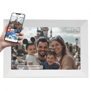 Denver PFF-1024WMK2 skaitmeninis nuotraukų rėmelis Balta 25,6 cm (10.1") Lietimui jautrus ekranas „Wi-Fi“