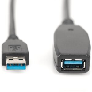 Digitus DA-73106 USB kabelis USB 3.2 Gen 1 (3.1 Gen 1) 15 m USB A 5 Gbit/s Juoda - Image 2