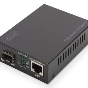 Digitus DN-82140 tinklo medijos keitiklis 1000 Mbit/ai Juoda - Image 1