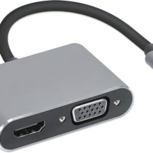 iBox IUHCHDVGA USB Type-C šakotuvas 4 viename USB 3.0 + PD 100 W + HDMI 4K 30 Hz + VGA Full HD - Image 3