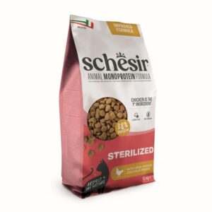 SCHESIR Animal Mono Protein Formula Sterilized chicken – sausas pašaras katei – 10 kg - Image 2